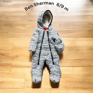 🎁Ben Sherman Gray Hooded Baby Suit